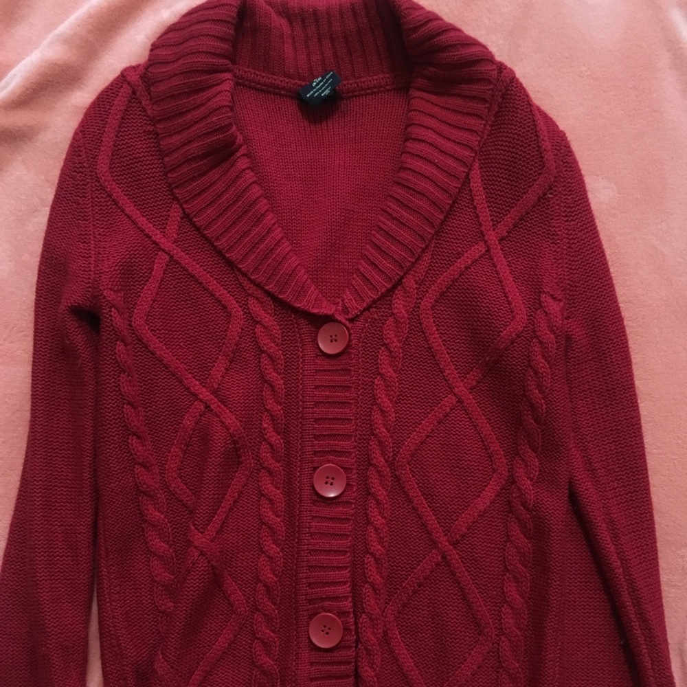 Long sleeve red sweater